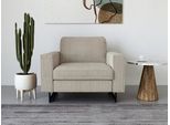 Loveseat OTTO HOME "Pinto 105 cm, Cord, Chenille, Lederoptik", beige (cream), B:105cm H:85cm T:97cm, 92% Polyester, 8% Nylon, Sessel, Loveseat, mit Keder, Metallfüßen und auch in Cord Bezug erhältlich