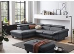 Ecksofa HOME AFFAIRE, grau (fango), Sofas, Kinder, B/H/T: 266cm x 73cm x 108cm, Leder PAMPAS, Ottomane links,mit Kopfteilverstellung,ohne Bettfunktion,ohne Bettkasten, 100% Polyester; Feinstruktur 75000 Scheurtouren; Struktur 35000 Scheuertouren, Mikrofaser 40000 Scheuertouren, Ecksofa, mit Kopfteilverstellung, wahlweise mit Bettfunktion & Bettkasten, B:266cm H:73cm T:108cm