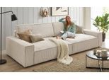Big-Sofa OTTO HOME "SHERWOOD XXL Cord, Big-Sofa (316cm), extra tiefe Sitzfläche 95 cm", beige (hellbeige), B:316cm H:90cm T:135cm, 100% Polyester, Sofas, Big-Sofa, bequemer Sitzkomfort, Cord u. Leinenoptik, Kedernaht