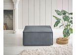 Hocker OTTO HOME "SHERWOOD Cord XXL-Hocker für Loveseat", grau (dunkelgrau), B:80cm H:42cm T:80cm, 100% Polyester, Hocker, Hocker, Hocker quadratisch, ideale Ergänzung zum Loveseat SHERWOOD
