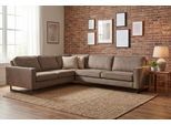 Ecksofa OTTO HOME "Pinto, XXL, 250/290 cm, langer Schenkel, Ottomane", braun, B:290cm H:85cm T:250cm, 100% Polyester, Sofas, Ecksofa, Cord, Chenille, Lederoptik, mit Keder, Metallfüße, Wellenunterfederung