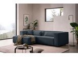 Ecksofa "PIARA Cord mit Kedernaht L-Form", grau (dunkelgrau), B:267cm H:66cm T:167cm, 100% Polyester, LEGER HOME BY LENA GERCKE, Sofas, Ecksofa, wahlweise Ottomane rechts/links, schwarze Füße, bequemer Sitzkomfort