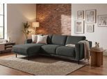 Ecksofa OTTO HOME "Sveeva, L-Form, B.238 cm, schwarze Metallfüße", grau (anthrazit), B:238cm H:78cm T:142cm, 100% PES, Sofas, Ecksofa, langlebiger Webstoff, mit Wellenunterfederung, viele Farben