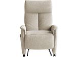 TV-Sessel SIT & MORE "Cremona Comfort", beige (silber), B:76cm H:112cm T:84cm, 100% Polyester, Sessel, TV-Sessel, wahlweise manuell oder elektrischer Funktion mit Akku