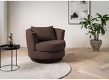 Drehsessel HOME AFFAIRE "MAISIE Webvelours, Lese-Sessel, Love Seat", braun, B:95cm H:77cm T:95cm, Sessel, Drehsessel, trendige Stoffe MEGA CORD und Web-Velours, 360 Grad drehbar