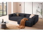 Ecksofa "PIARA XXL Cord, Big-Sofa, L-Form", schwarz (anthrazit), B:288cm H:66cm T:198cm, 100% Polyester, LEGER HOME BY LENA GERCKE, Sofas, Ecksofa, wahlweise Ottomane rechts/links, Kedernaht, extra tiefe Sitzfläche