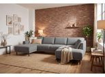 Wohnlandschaft OTTO HOME "Sveeva, U-Form, XXL, B.310 cm, schwarze Metallfüße", taupe, B:310cm H:78cm T:197cm, 100% PES, Sofas, Wohnlandschaft, langlebiger Webstoff, mit Wellenunterfederung, viele Farben