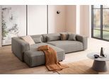 Ecksofa "PIARA XXL Cord, Big-Sofa, L-Form", grau (greige), B:288cm H:66cm T:198cm, 100% Polyester, LEGER HOME BY LENA GERCKE, Sofas, Ecksofa, wahlweise Ottomane rechts/links, Kedernaht, extra tiefe Sitzfläche