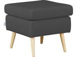 Hocker OTTO HOME "Salla", grau, B:58cm H:49cm T:58cm, Samtcord (92% Polyester 8% Polyamid);Struktur (100% Polyester);Struktur Hahnentritt (100% Polyester);Struktur fein (100% POlyester);Samtoptik (100% Polyester);Fellimitat (100%Polyester), Hocker, Hocker, Bezug auch in Luxus-Microfaser in Teddyfelloptik