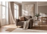 Loveseat OTTO HOME "Pinto Skandi 105 cm, Chenille, Struktur", braun, B:108cm H:89cm T:97cm, 100% Polyester, Sessel, Loveseat, mit Keder, Massivholzfüße Eiche geräuchert