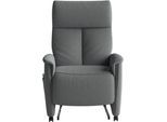 TV-Sessel SIT & MORE "Cremona Comfort", grau, B:76cm H:114cm T:84cm, 98% Polyester, 2% Polyamid, Sessel, wahlweise manuell oder elektrischer Funktion mit Akku
