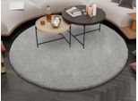 Hochflor-Teppich OCI DIE TEPPICHMARKE "MONTIS", grau (hellgrau), H:45mm Ø:160cm, Obermaterial: 100% Polypropylen, Teppiche, uni, Langflor, Shaggy, auch in rund, quadratisch und Läufer erhältlich