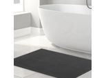 Badematte HAMMETEX "rutschfeste Badvorleger, Hotelmatte", grau (anthrazit), H:7,5mm, Baumwolle, Badematten, Badematte, einfarbig, 100% Baumwolle, in 2 Größen erhältlich