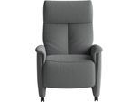 TV-Sessel SIT & MORE "Cremona Comfort", grau, B:76cm H:119cm T:84cm, 98% Polyester, 2% Polyamid, Sessel, wahlweise manuell oder elektrischer Funktion mit Akku