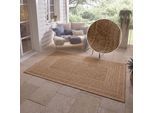 Teppich HANSE HOME "Limonero" Gr. 3, beige (beige, braun), B:120cm H:6mm L:170cm, Polypropylen (PP), Teppiche, Teppich, In-& Outdoor, Flachgewebe, Sisal Optik, Skandi, Garten, Wohnzimmer