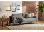 3-Sitzer OTTO HOME "Sveeva, B.214 cm, schwarze Metallfüße", taupe, B:214cm H:78cm T:90cm, 100% PES, Sofas, langlebiger Webstoff, mit Wellenunterfederung, viele Farben