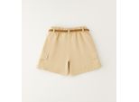 Shorts IDO "BABY GIRL SHORT", Mädchen, Gr. 6A, EURO-Größen, beige, 100% Baumwolle - Polyurethan Metall, Hosen Shorts
