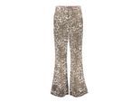 Geisha Jeans wide leopard zand dessin