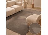 Wollteppich TED BAKER "Victoria , auch in rund", braun, B:120cm H:18mm L:170cm, Oberfläche: 100% Wolle. Rückseite: 100% Baumwolle, Teppiche, Naturteppich Wolle, Hoch-Tief-Design, Wohnzimmer, Schlafzimmer