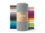 Spannbettlaken OTTO HOME "PAPRIKA", grau (mittelgrau), B:90cm L:200cm, Microfaser-Jersey, Obermaterial: 100% Polyester, Bettlaken, Spannbettlaken, Bettlaken Laken in Jersey Qualität, schnelltrocknend, Topseller