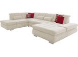 Wohnlandschaft DIE PLANBAR "MP-IN17004 U-Form, Breite 382 cm, mit Federkern-Polsterung", natur, B:382cm H:84cm T:260cm, 100% Polyester, Sofas, Wohnlandschaft, Federkern-Polsterung, wahlweise mit Funktionen