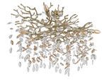 GLOBO LIGHTING Deckenleuchte "QUEENA", gold (goldfarben matt), 7, H: 50cm, 1 Stk., Leuchten, Deckenleuchte gold Kristall, E14, elegant, flexibler Look, Deckenleuchte
