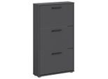 Carryhome Schuhkipper, Anthrazit, Kunststoff, 59x103x17 cm, Typenauswahl, stehend, Garderobe, Schuhaufbewahrung, Schuhkipper