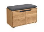 Linea Natura Garderobenbank, Eiche, Holz, Eiche, 1-Sitzer, Füllung: Schaumstoff, 80x47x40 cm, Garderobe, Garderobenbänke, Garderobenbänke