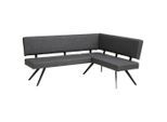 Livetastic Eckbank, Dunkelgrau, Metall, Textil, 5-Sitzer, L-Form, 190x150 cm, Esszimmer, Bänke, Eckbänke