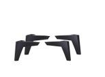 Hom`in Fussset , Schwarz , Kunststoff , 4-teilig , Schlafzimmer, Kleiderschränke, Schrankzubehör, sonstiges Schrankzubehör