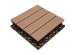 Ambia Garden Terrassenfliese Wpc, Teak, Holzwerkstoff, 30x2.1x30 cm, Global Recycled Standard (Grs), rutschfest, witterungsbeständig, lichtunempfindlich, Gartenzubehör, Terrassenboden & Balkonbodenbelag, Terrassenfliesen