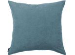 Dekokissen HOMING "Monaco" Gr. 1, blau (rauchblau, unifarben), B:50cm L:50cm, Polyester, Dekokissen_Sitzkissen_Kissenhüllen, Dekokissen, Pflegeleicht
