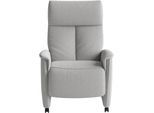 TV-Sessel SIT & MORE "Cremona Comfort", grau (silber), B:76cm H:112cm T:84cm, 98% Polyester, 2% Polyamid, Sessel, TV-Sessel, wahlweise manuell oder elektrischer Funktion mit Akku