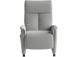 TV-Sessel SIT & MORE "Cremona Comfort", grau (silber), B:76cm H:114cm T:84cm, 100% Polyester, Sessel, TV-Sessel, wahlweise manuell oder elektrischer Funktion mit Akku