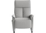 TV-Sessel SIT & MORE "Cremona Comfort", grau (silber), B:76cm H:110cm T:84cm, 98% Polyester, 2% Polyamid, Sessel, TV-Sessel, wahlweise manuell oder elektrischer Funktion mit Akku