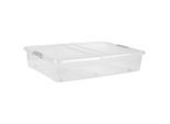 Aufbewahrungsbox , Transparent , Kunststoff , 58x16x77 cm , Rollen, rollbar, Deckel aufklappbar , Ordnen & Aufbewahren, Deko- & Aufbewahrungsboxen, sonstige Boxen