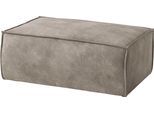 Hocker OTTO HOME "SHERWOOD Vintage Lederoptik Polsterhocker", grau (mittelgrau), B:102cm H:42cm T:69cm, 100% Polyester, Hocker, Hocker, passend zur Polster-Serie SHERWOOD