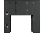 Mehrzweckschrank WIMEX "Multiraumkonzept, praktische Waschmaschinenlösung, Breite: 250cm", grafit, B:250cm H:225cm T:40cm, Schränke, Mehrzweckschrank, erhältlich in den Farben grafit oder weiß