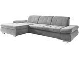 Ecksofa DIE PLANBAR "MP-IN17004 L-Form, Breite 331 cm, Kaltschaum-Polsterung", silber, B:331cm H:84cm T:124cm, 100% Polyester, Sofas, Ecksofa, inkl. Sitztiefenverstellung, wahlweise weitere Funktionen