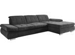 Ecksofa DIE PLANBAR "MP-IN17004 L-Form, Breite 331 cm, Kaltschaum-Polsterung", schwarz, B:331cm H:84cm T:124cm, 100% Polyester, Sofas, Ecksofa, inkl. Sitztiefenverstellung, wahlweise weitere Funktionen