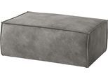 Hocker OTTO HOME "SHERWOOD Vintage Lederoptik Polsterhocker", grau (dunkelgrau), B:102cm H:42cm T:69cm, 100% Polyester, Hocker, Hocker, passend zur Polster-Serie SHERWOOD