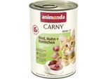 animonda Carny Nassfutter Katze Kitten Rind, Huhn und Kaninchen 24x400 g