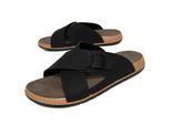 Montevita Heren Casual Sandalen met Gekruiste Bandjes, Zwart