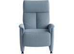 TV-Sessel SIT & MORE "Cremona Comfort", blau (hellblau), B:76cm H:112cm T:84cm, 98% Polyester, 2% Polyamid, Sessel, TV-Sessel, wahlweise manuell oder elektrischer Funktion mit Akku