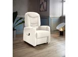 TV-Sessel SIT & MORE "Morten", beige (creme), B:76cm H:113cm T:78cm, Luxus-Kunstleder;NaturLEDER (echtes Rindsleder);Luxus-Microfaser (100% Polyester), Sessel, TV-Sessel, in Größe M, wahlweise mit Motor und Aufstehhilfe