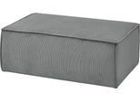 Hocker OTTO HOME "SHERWOOD Cord Polsterhocker", grau (dunkelgrau), B:102cm H:42cm T:69cm, 100% Polyester, Hocker, Hocker, passend zur Polster-Serie SHERWOOD