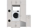 Mehrzweckschrank WIMEX "Multiraumkonzept, praktische Waschmaschinenlösung, Breite: 200cm", weiß, B:200cm H:225cm T:69cm, Schränke, Mehrzweckschrank, erhältlich in den Farben grafit oder weiß