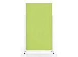 Magnetoplan mobile Moderationstafel VarioPin White, Hoch-/Querformat, 2-seitig nutzbar, B 1000 x H 1800 mm, Filz/Aluminium, grün/weiss