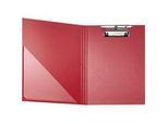 Falken Klemmbrettmappe, A4, für 50 Blatt, Einstecktasche, Stiftehalter, FSC®-Pappe/Metall/Kunststoff, rot, 1 Stück