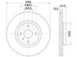 DON Bremsscheibe pcd17832 280mm 22mm für Fiat MAZDA